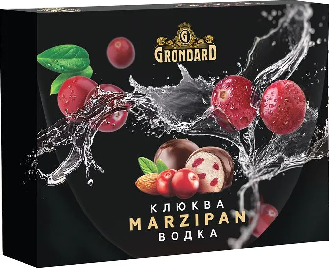  TM Grondard       (10186) Конфеты глазированные Марципановые Клюква и Водка, 98г  в Губкине