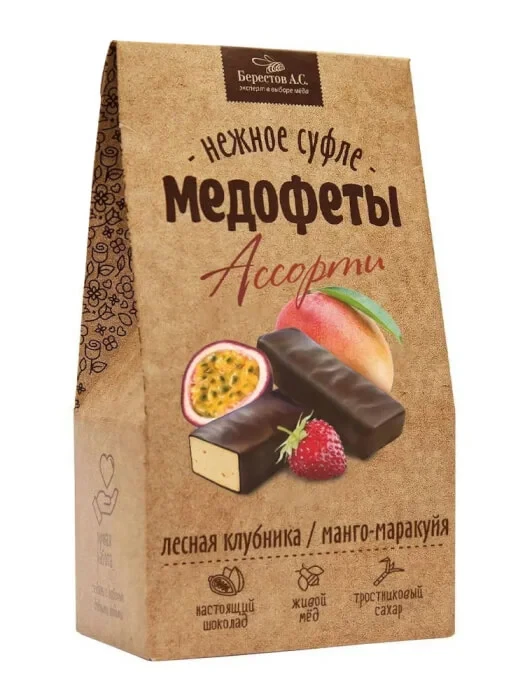  Берестов Медофеты Манго маракуйя и клубникой,150г    в Губкине