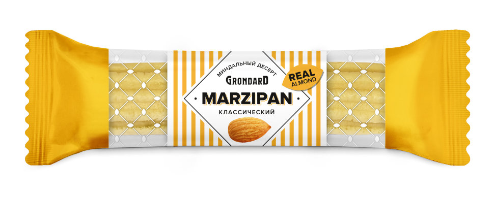  TM Grondard   (10361) Батончики НЕглазированные Марципановые Классика, (28шт по 40г)        в Губкине