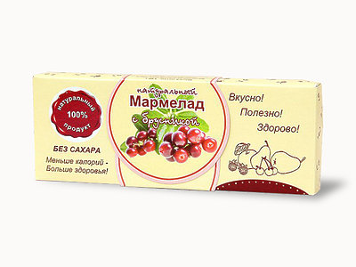  Мармелад натуральный "Брусника" 140г в Губкине