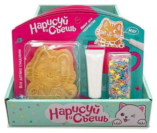 Набор для творчества Нарисуй и съешь "Котёнок" (блок 12шт 59г) в Губкине