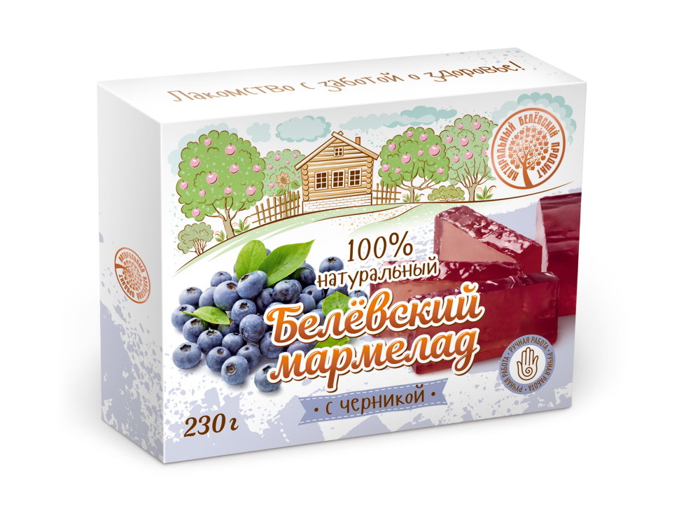  Мармелад белевский "Черника" 230г в Губкине