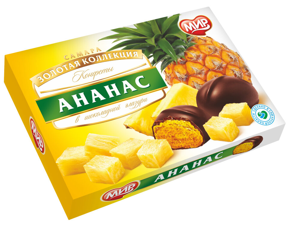  КФ МИР Ананас в шоколадной глазури 160г в Губкине