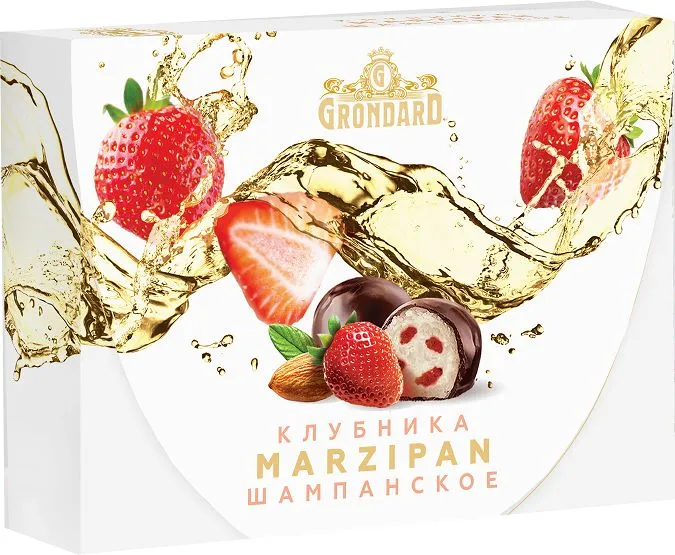  TM Grondard       (10185) Конфеты глазированные Марципановые Клубника и Шампанское, 98г в Губкине